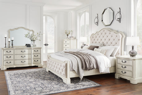 Furniture City Houma - Ashley Furniture - Arlendyne King Panel Bed, Dresser, Mirror, Chest and 2 Nightstands - King Panel Bed, Dresser, Mirror, Chest and 2 Nightstands - B980B8
