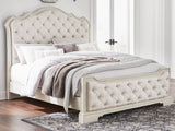 Furniture City Houma - Ashley Furniture - Arlendyne Bedroom - California King Upholstered Bed / Antique White - B980B5
