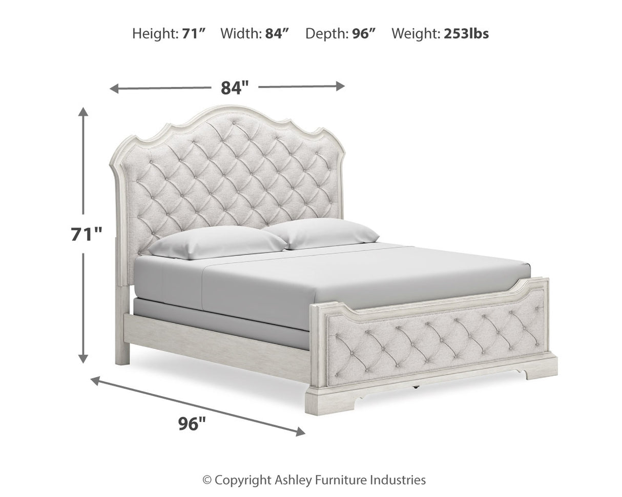 Arlendyne King Panel Bed and 2 Nightstands