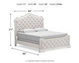 Arlendyne King Panel Bed and 2 Nightstands