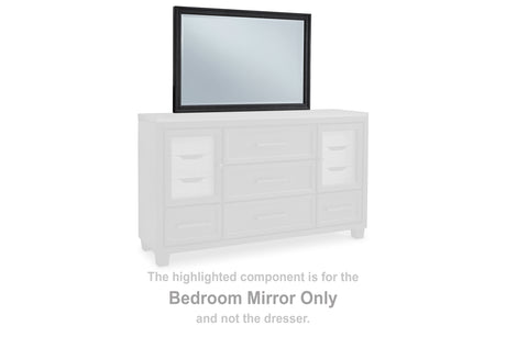 Furniture City Houma - Ashley Furniture - Foyland Bedroom Mirror - Bedroom Mirror / Black - B989-36