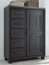 Foyland King Panel Storage Bed and 2 Chests