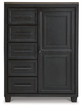 Foyland King Panel Storage Bed and 2 Chests