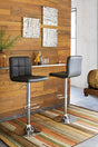 Furniture City Houma - Ashley Furniture - Bellatier Adjustable Height Bar Stool (Set of 2) - Adjustable Height Bar Stool (Set of 2) / Black/Chrome Finish - D120-130X2