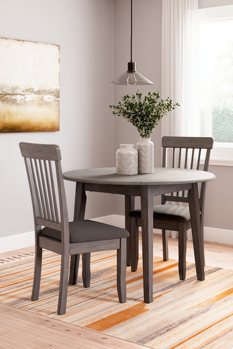 Furniture City Houma - Ashley Furniture - Shullden Dining Table and 2 Chairs - Dining Table and 2 Chairs / Gray - D194D2
