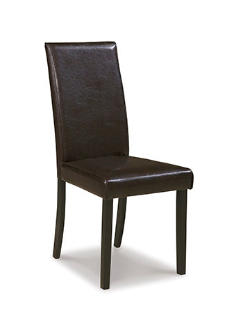 Furniture City Houma - Ashley Furniture - Kimonte Dining Chair (Set of 2) - Dining Chair (Set of 2) / Dark Brown - D250-02X2