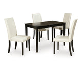 Furniture City Houma - Ashley Furniture - Kimonte Dining Table and 4 Chairs - Dining Table and 4 Chairs / Dark Brown - D250D3
