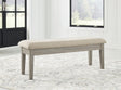 Furniture City Houma - Ashley Furniture - Parellen 48" Bench - Upholstered Storage Bench / Beige/Gray / 49"W x 16"D x 19"H - D291-00