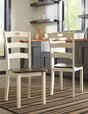 Furniture City Houma - Ashley Furniture - Woodanville Dining Chair (Set of 2) - Dining Chair (Set of 2) / Cream/Brown - D335-01X2