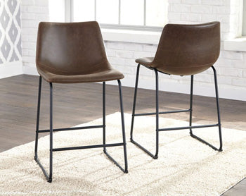 Furniture City Houma - Ashley Furniture - Centiar Counter Height Bar Stool (Set of 2) - Counter Height Bar Stool (Set of 2) / Brown - D372-124X2
