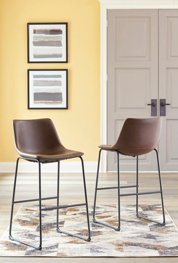 Furniture City Houma - Ashley Furniture - Centiar Pub Height Bar Stool (Set of 2) - Pub Height Bar Stool (Set of 2) / Brown - D372-130X2