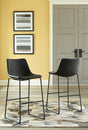 Furniture City Houma - Ashley Furniture - Centiar Pub Height Bar Stool (Set of 2) - Pub Height Bar Stool (Set of 2) / Black - D372-630X2