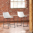 Furniture City Houma - Ashley Furniture - Centiar Counter Height Bar Stool (Set of 2) - Counter Height Bar Stool (Set of 2) / White - D372-724X2