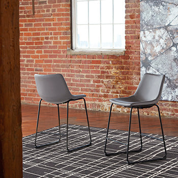 Furniture City Houma - Ashley Furniture - Centiar Counter Height Bar Stool (Set of 2) - Counter Height Bar Stool (Set of 2) / Gray - D372-824X2