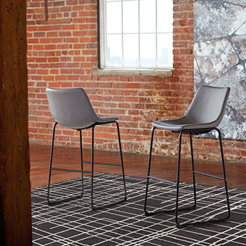 Furniture City Houma - Ashley Furniture - Centiar Pub Height Bar Stool (Set of 2) - Pub Height Bar Stool (Set of 2) / Gray - D372-830X2