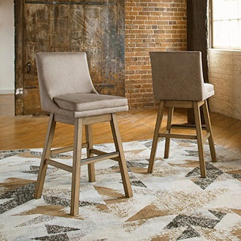 Furniture City Houma - Ashley Furniture - Tallenger Bar Height Bar Stool (Set of 2) - Bar Height Bar Stool (Set of 2) / Beige - D380-530X2