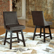 Furniture City Houma - Ashley Furniture - Tallenger Counter Height Bar Stool (Set of 2) - Counter Height Bar Stool (Set of 2) / Dark Gray - D380-624X2