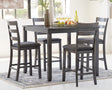 Furniture City Houma - Ashley Furniture - Bridson Counter Height Dining Table and Bar Stools (Set of 5) - Square Counter TBL Set (5/CN) / Gray - D383-223