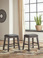 Furniture City Houma - Ashley Furniture - Caitbrook Counter Height Upholstered Bar Stool (Set of 2) - Counter Height Upholstered Bar Stool (Set of 2) / Gray - D388-024X2