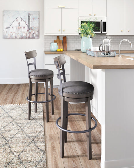 Furniture City Houma - Ashley Furniture - Caitbrook Bar Height Bar Stool - Tall UPH Swivel Barstool(1/CN) / Gray - D388-230