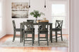 Furniture City Houma - Ashley Furniture - Caitbrook Counter Height Dining Table and Bar Stools (Set of 7) - RECT DRM Counter TBL Set(7/CN) / Gray - D388-423