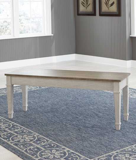 Furniture City Houma - Ashley Furniture - Skempton Storage Bench - Storage Bench / White/Light Brown / 48"W x 15"D x 19"H - D394-00