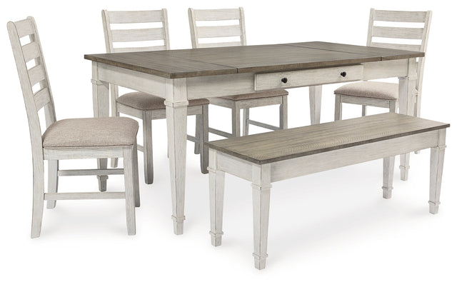 Furniture City Houma - Ashley Furniture - Skempton Dining Table, 4 Chairs, and Bench - Dining Table, 4 Chairs, and Bench - D394D5