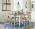 Furniture City Houma - Ashley Furniture - Skempton Dining Room - RECT DRM Counter TBL Set(7/CN) / White/Light Brown - D394-423