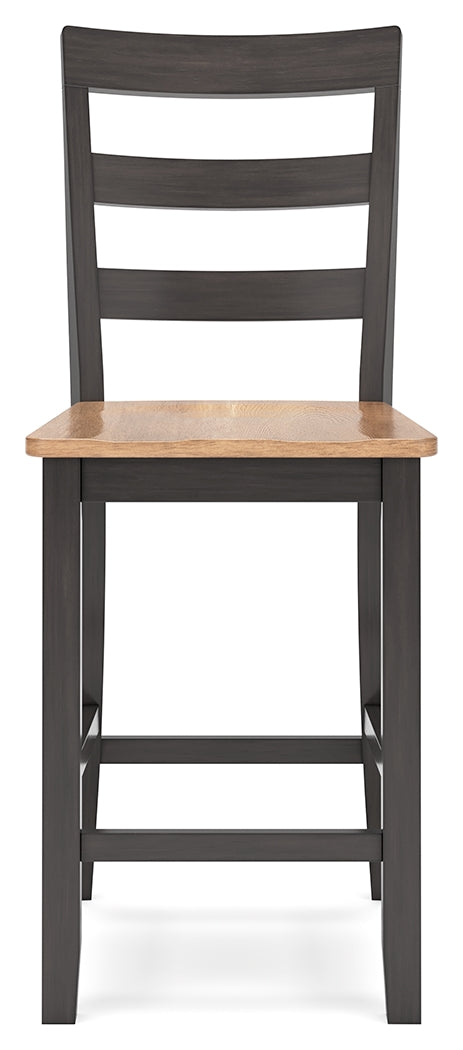 Gesthaven Counter Height Dining Table and 2 Barstools