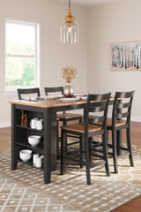 Furniture City Houma - Ashley Furniture - Gesthaven Counter Height Dining Table and 4 Barstools - Counter Height Dining Table and 4 Barstools / Natural/Brown - D396D2
