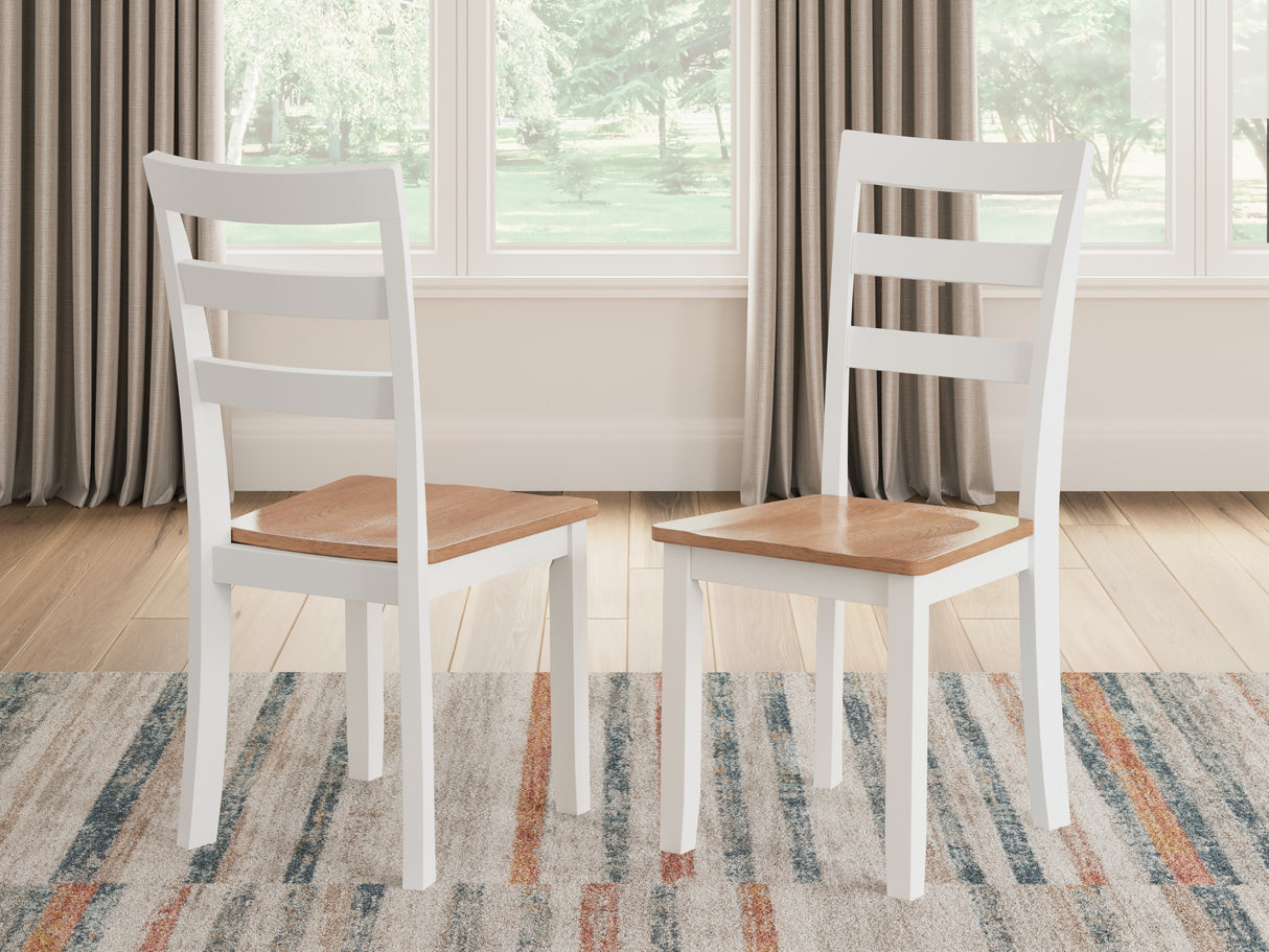 Furniture City Houma - Ashley Furniture - Gesthaven Dining Chair (Set of 2) - Dining Chair (Set of 2) / Natural/White - D398-01X2