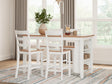 Furniture City Houma - Ashley Furniture - Gesthaven Counter Height Dining Table and 4 Barstools - Counter Height Dining Table and 4 Barstools / Natural/White - D398D2
