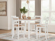 Furniture City Houma - Ashley Furniture - Gesthaven Counter Height Dining Table and 4 Barstools (Set of 5) - DRM Counter Table Set (5/CN) / Natural/White - D398-223