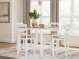 Furniture City Houma - Ashley Furniture - Gesthaven Counter Height Dining Table and 4 Barstools (Set of 5) - DRM Counter Table Set (5/CN) / Natural/White - D398-223
