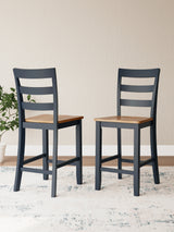 Furniture City Houma - Ashley Furniture - Gesthaven Counter Height Barstool (Set of 2) - Counter Height Barstool (Set of 2) / Natural/Blue - D399-124X2