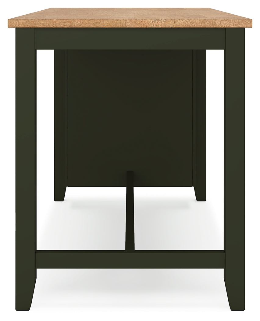 Gesthaven Counter Height Dining Table and 2 Barstools