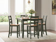 Furniture City Houma - Ashley Furniture - Gesthaven Counter Height Dining Table and 4 Barstools (Set of 5) - DRM Counter Table Set (5/CN) / Natural/Green - D401-223