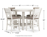 Erinberg Counter Height Dining Table and 4 Barstools (Set of 5)