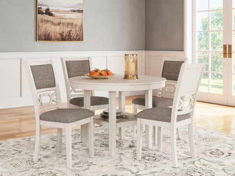 Furniture City Houma - Ashley Furniture - Erinberg Dining Table and 4 Chairs (Set of 5) - Dining Room Table Set (5/CN) / Antique White - D423-225