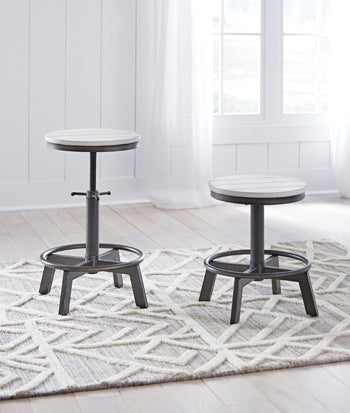 Furniture City Houma - Ashley Furniture - Torjin Counter Height Stool (Set of 2) - Counter Height Stool (Set of 2) / Vintage White - D440-224X2