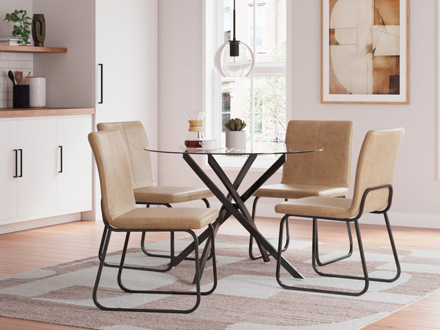 Furniture City Houma - Ashley Furniture - Pharwynn Dining Table and 4 Chairs - Dining Table and 4 Chairs / Multi - D446D2