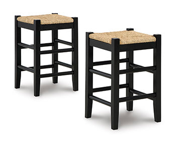 Furniture City Houma - Ashley Furniture - Mirimyn Dining Room - Bar Height Bar Stool (Set of 2) / White - D508-230X2