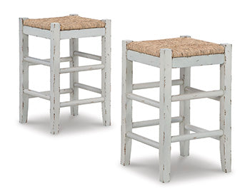 Furniture City Houma - Ashley Furniture - Mirimyn Counter Height Bar Stool (Set of 2) - Counter Height Bar Stool (Set of 2) / White - D508-224X2