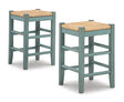 Furniture City Houma - Ashley Furniture - Mirimyn Counter Height Bar Stool (Set of 2) - Counter Height Bar Stool (Set of 2) / Teal - D508-324X2