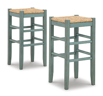 Furniture City Houma - Ashley Furniture - Mirimyn Bar Height Bar Stool (Set of 2) - Bar Height Bar Stool (Set of 2) / Teal - D508-330X2