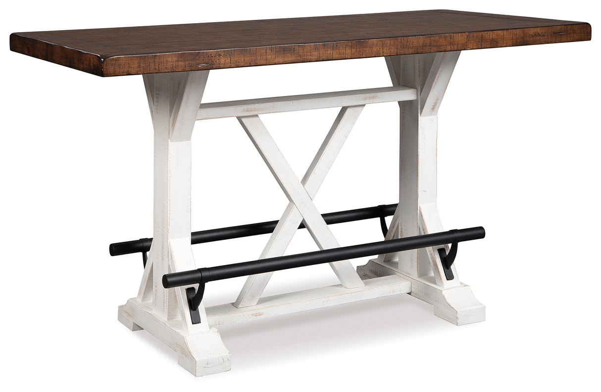 Valebeck Counter Height Dining Table and 8 Barstools