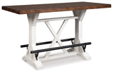 Valebeck Counter Height Dining Table and 8 Barstools