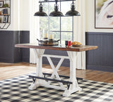 Valebeck Counter Height Dining Table and 8 Barstools