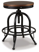 Valebeck Counter Height Dining Table, 6 Barstools and Server