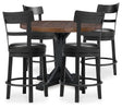 Furniture City Houma - Ashley Furniture - Valebeck Counter Height Table and 4 Barstools - Counter Height Table and 4 Barstools - D546D25
